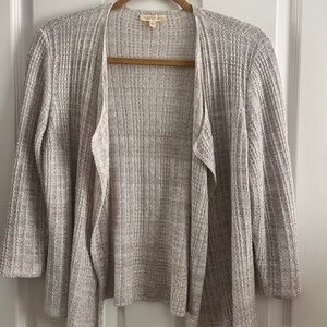 Women's Gray Open-Front Sweater